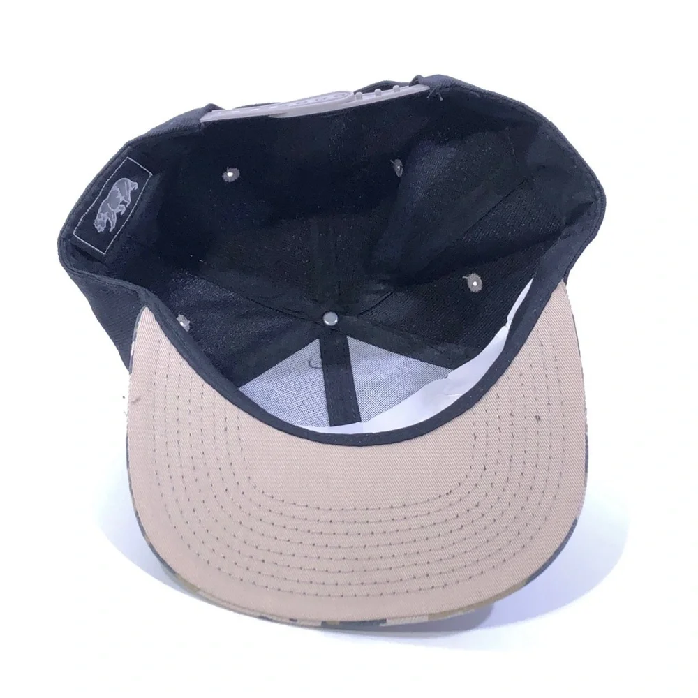 Mens California Republic Grizzly Bear Embroidered SnapBack Baseball Cap Hat